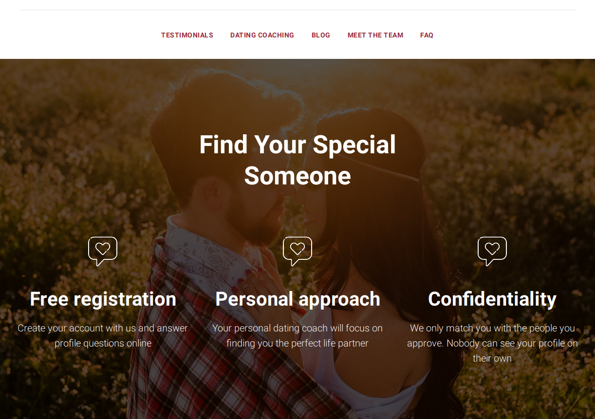 Find Your Special Someone - dating website template